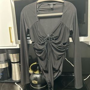 Long sleeve black bodysuit